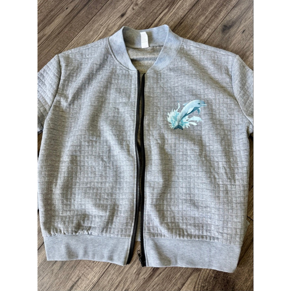 Amazon Jackets & Blazers - Dolphin Waffle/Bubble Stitched Full Zip Jacket - Ladies XL Fits More M/Lg